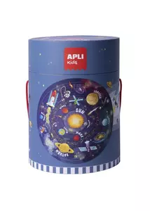 Puzzle, kör alakú, 48 darabos, APLI Kids "Circular Puzzle", csillagrendszer
