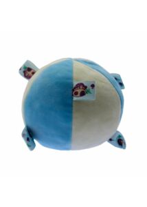 Bébi plüss csörgős labda kék-fehér színben