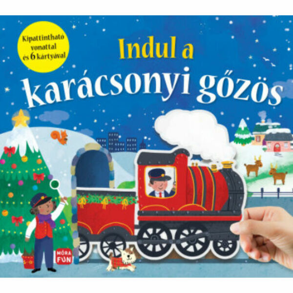 Indul a karácsonyi gőzös - Kipattintható vonattal és 6 kártyával §K