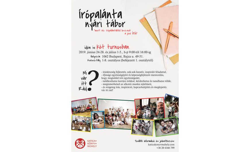 Írópalánta nyári tábor 2019